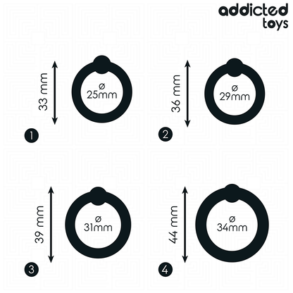 ADDICTED TOYS - SET DI ANELLI IN SILICONE A PRESSIONE - ADDICTED TOYS | Lingerie Harness Boutique