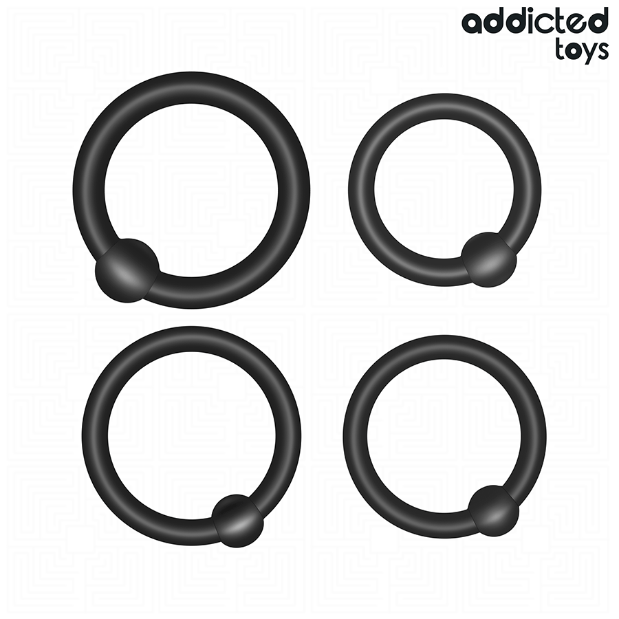 ADDICTED TOYS - SET DI ANELLI IN SILICONE A PRESSIONE - ADDICTED TOYS | Lingerie Harness Boutique