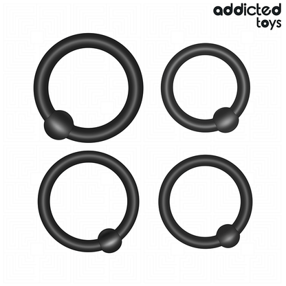 ADDICTED TOYS - SET DI ANELLI IN SILICONE A PRESSIONE - ADDICTED TOYS | Lingerie Harness Boutique