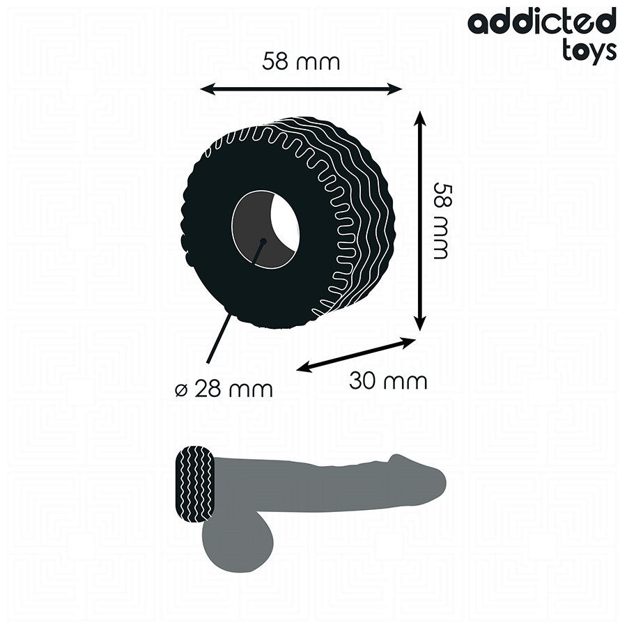 ADDICTED TOYS - ANELLO PER IL PENE EXTRA SPESSO - ADDICTED TOYS | Lingerie Harness Boutique