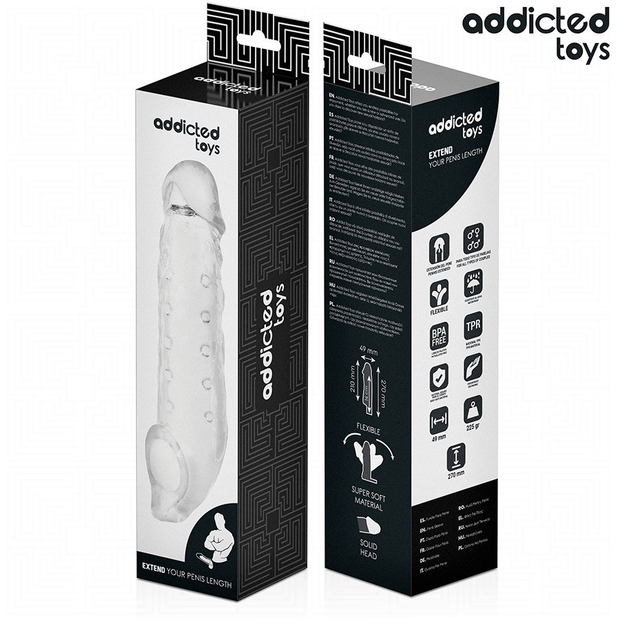ADDICTED TOYS - ESTENSIONE PENE TRASPARENTE TAGLIA S 23 CM - ADDICTED TOYS | Lingerie Harness Boutique