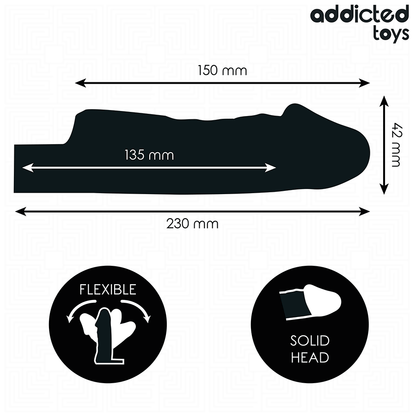 ADDICTED TOYS - ESTENSIONE PENE TRASPARENTE TAGLIA S 23 CM - ADDICTED TOYS | Lingerie Harness Boutique