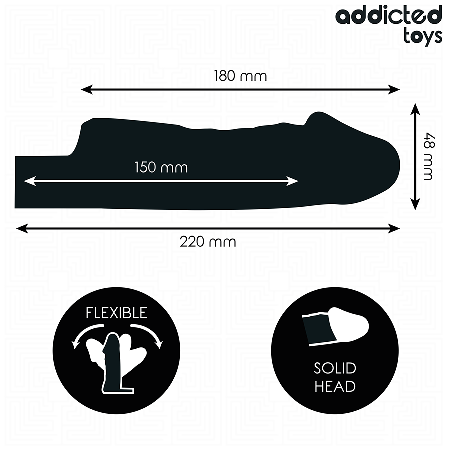 ADDICTED TOYS - ESTENSIONE PENE TRASPARENTE 27 CM - ADDICTED TOYS | Lingerie Harness Boutique