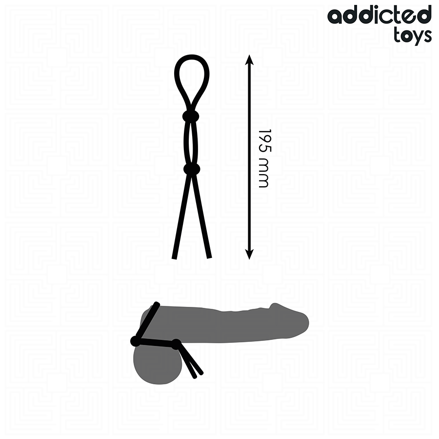 ADDICTED TOYS - CORDA IN SILICONE PER IL PENE A DOPPIO ANELLO - ADDICTED TOYS | Lingerie Harness Boutique