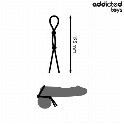 ADDICTED TOYS - CORDA IN SILICONE PER IL PENE A DOPPIO ANELLO - ADDICTED TOYS | Lingerie Harness Boutique