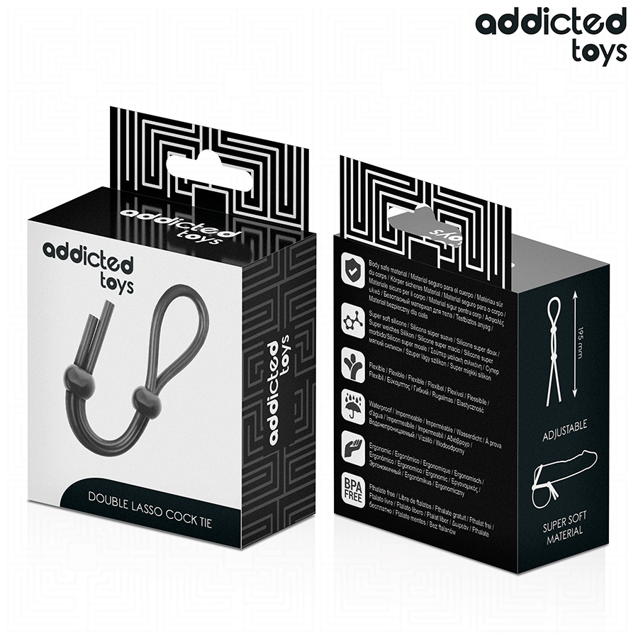 ADDICTED TOYS - CORDA IN SILICONE PER IL PENE A DOPPIO ANELLO - ADDICTED TOYS | Lingerie Harness Boutique