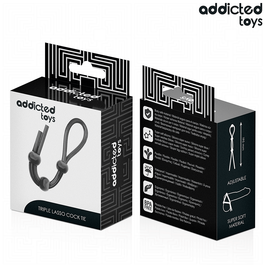 ADDICTED TOYS - CORDA IN SILICONE PER IL PENE A TRIPLO ANELLO - ADDICTED TOYS | Lingerie Harness Boutique