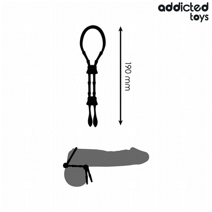 ADDICTED TOYS - CORDA IN SILICONE REGOLABILE PER IL PENE - ADDICTED TOYS | Lingerie Harness Boutique