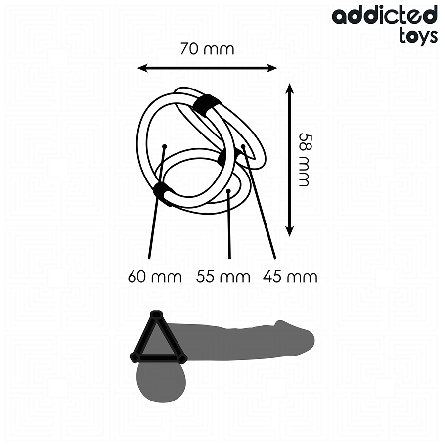 ADDICTED TOYS - ANELLO PER PENE TRIPLO - ADDICTED TOYS | Lingerie Harness Boutique