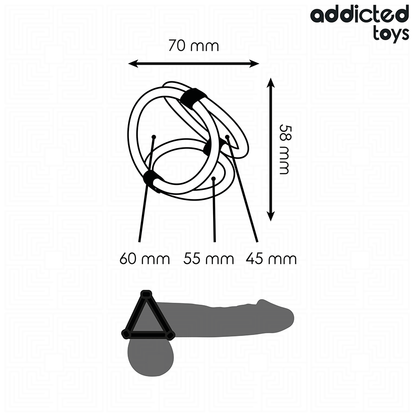 ADDICTED TOYS - ANELLO PER PENE TRIPLO - ADDICTED TOYS | Lingerie Harness Boutique