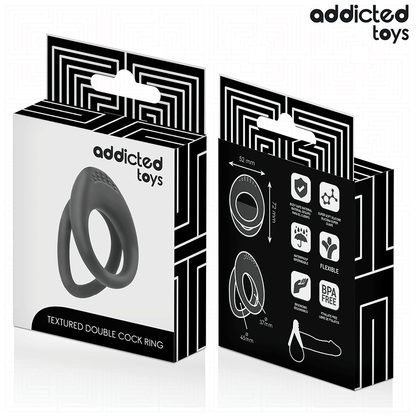 ADDICTED TOYS - ANELLO PER PENE A DOPPIA TEXTURE - ADDICTED TOYS | Lingerie Harness Boutique