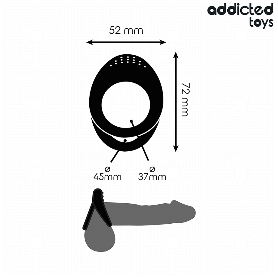 ADDICTED TOYS - ANELLO PER PENE A DOPPIA TEXTURE - ADDICTED TOYS | Lingerie Harness Boutique