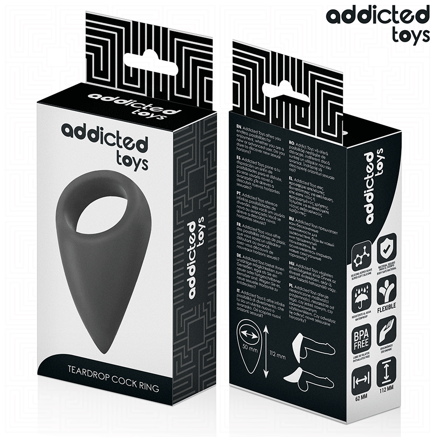 ADDICTED TOYS - ANELLO PER PENE A FORMA DI LACRIMA - ADDICTED TOYS | Lingerie Harness Boutique