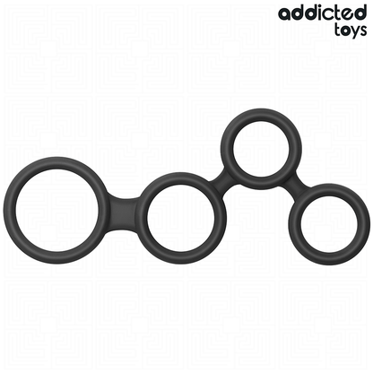 ADDICTED TOYS - ANELLO PER PENE CON DIVISORI PER TESTICOLI - ADDICTED TOYS | Lingerie Harness Boutique