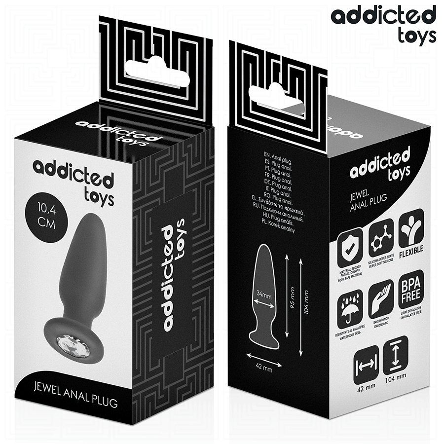 ADDICTED TOYS - PLUG ANALE CON GIOIELLO TAGLIA M 10,4 CM - ADDICTED TOYS | Lingerie Harness Boutique