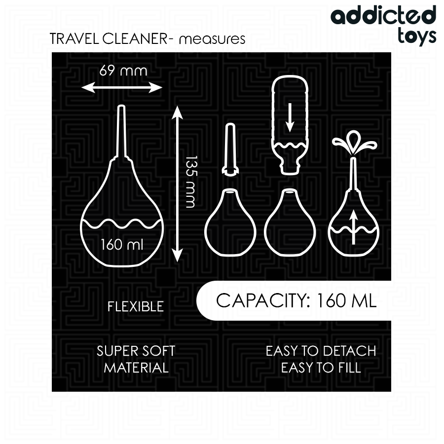 ADDICTED TOYS - DETERGENTE ANALE DA VIAGGIO TAGLIA M 160 ML - ADDICTED TOYS | Lingerie Harness Boutique