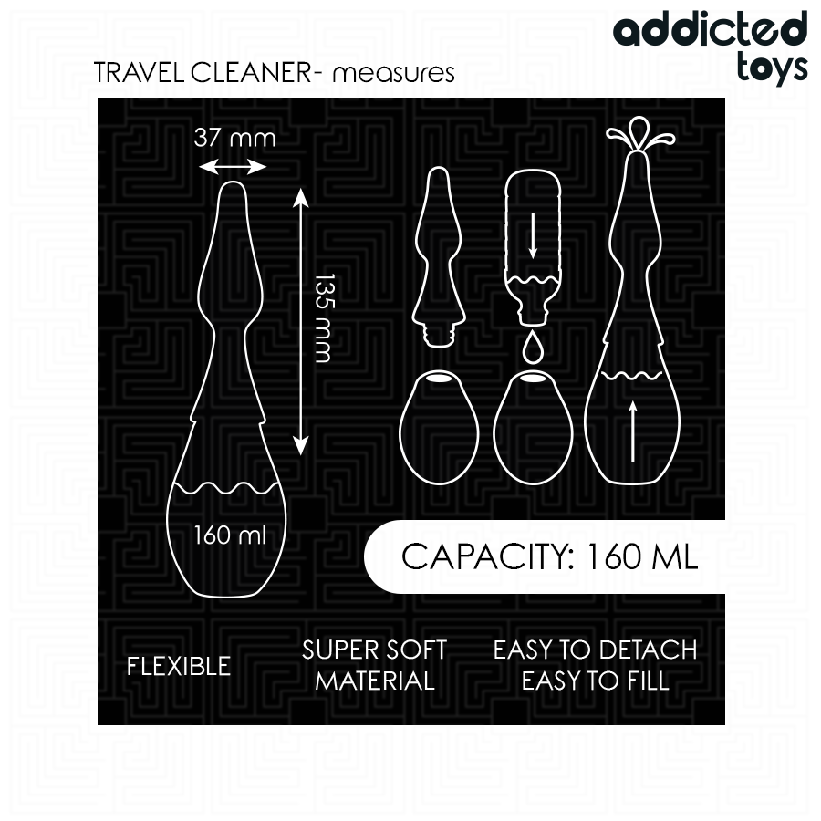 ADDICTED TOYS - DETERGENTE DA VIAGGIO MODELLO 1 - ADDICTED TOYS | Lingerie Harness Boutique