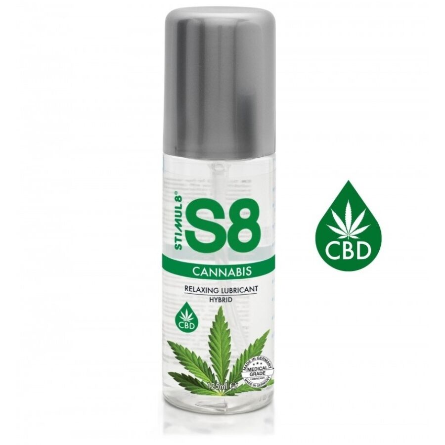 STIMUL8 - S8 LUBRIFICANTE IBRIDO ALLA CANNABIS 125 ML - STIMUL8 | Lingerie Harness Boutique