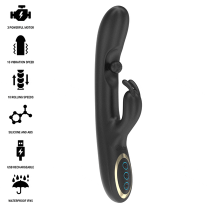 IBIZA - POTENTE VIBRATORE RABBIT CON PERLA ROTANTE MASSAGGIANTE - IBIZA TECHNOLOGY | Lingerie Harness Boutique