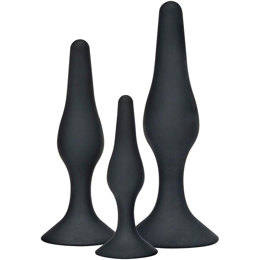 TOYJOY - ANAL PLAY CURVY COMPANIONS PLUG ANALE 3 PEZZI NERO - TOYJOY | Lingerie Harness Boutique