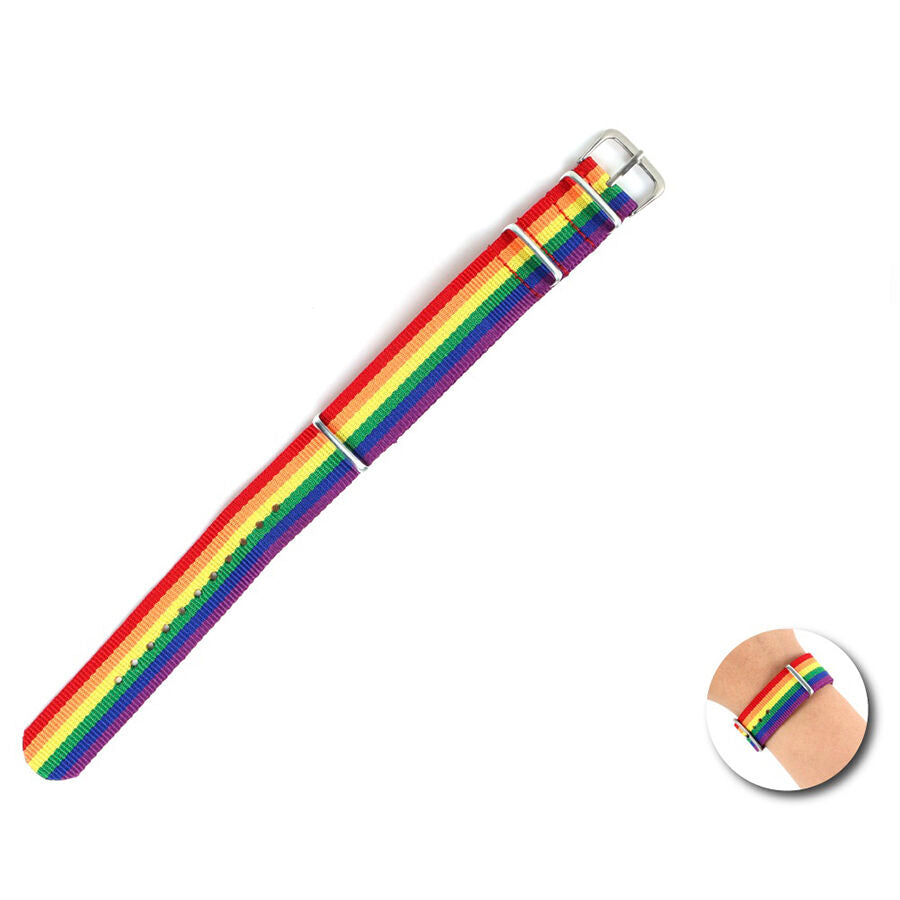 PRIDE - BRACCIALETTO CON BANDIERA ARCOBALENO - PRIDE | Lingerie Harness Boutique