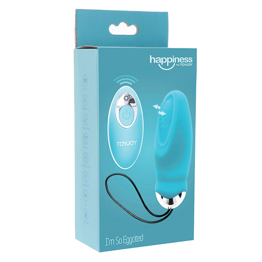 TOYJOY - VIBRATORE HAPPINESS SONO COSÌ EGGCITED CON TELECOMANDO BLU - TOYJOY | Lingerie Harness Boutique