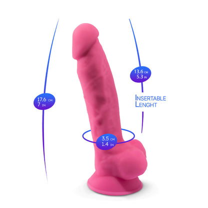 SILEXD - MODELLO 1 PENE REALISTICO SILICONE PREMIUM SILEXPAN ROSA FLUORESCENTE 17,5 CM - SILEXD | Lingerie Harness Boutique