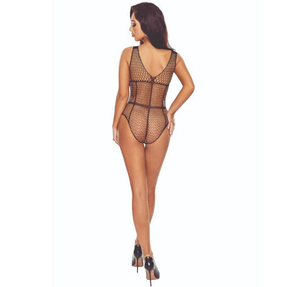 PASSION - BS114 BODYSTOCKING CON GRIGLIA NERA - PASSION WOMAN BODYSTOCKINGS | Lingerie Harness Boutique
