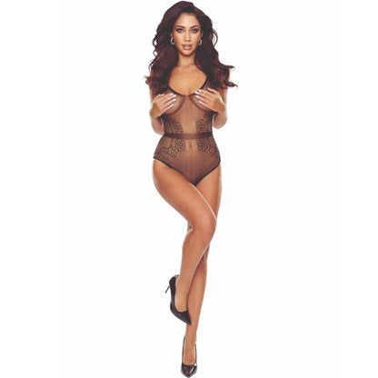 PASSION - BS115 BODYSTOCKING A GRIGLIA NERA - PASSION WOMAN BODYSTOCKINGS | Lingerie Harness Boutique