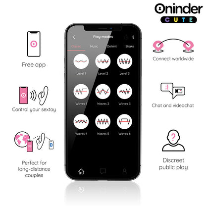 ONINDER CUTE - VIBRATORE CONIGLIETTO D'AMORE PER PUNTO G E CLITORIDE - APP GRATUITA IN TUTTO IL MONDO - ONINDER CUTE | Lingerie Harness Boutique