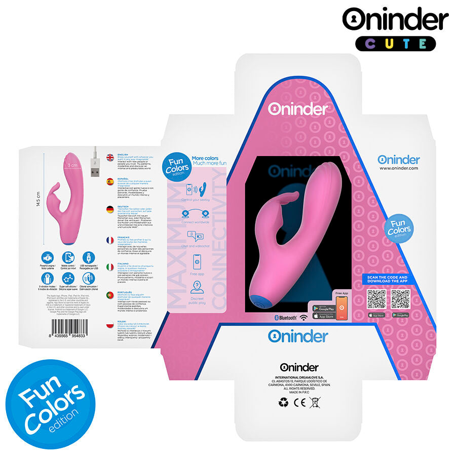 ONINDER CUTE - VIBRATORE CONIGLIETTO D'AMORE PER PUNTO G E CLITORIDE - APP GRATUITA IN TUTTO IL MONDO - ONINDER CUTE | Lingerie Harness Boutique