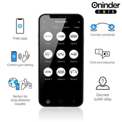 ONINDER CUTE - LOVE 3 SOME TRIPLO VIBRATORE - APP GRATUITA IN TUTTO IL MONDO - ONINDER CUTE | Lingerie Harness Boutique