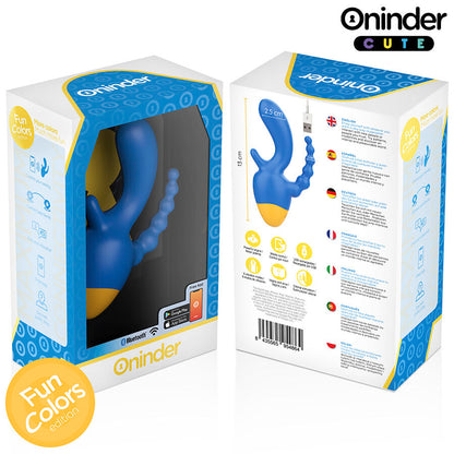 ONINDER CUTE - LOVE 3 SOME TRIPLO VIBRATORE - APP GRATUITA IN TUTTO IL MONDO - ONINDER CUTE | Lingerie Harness Boutique