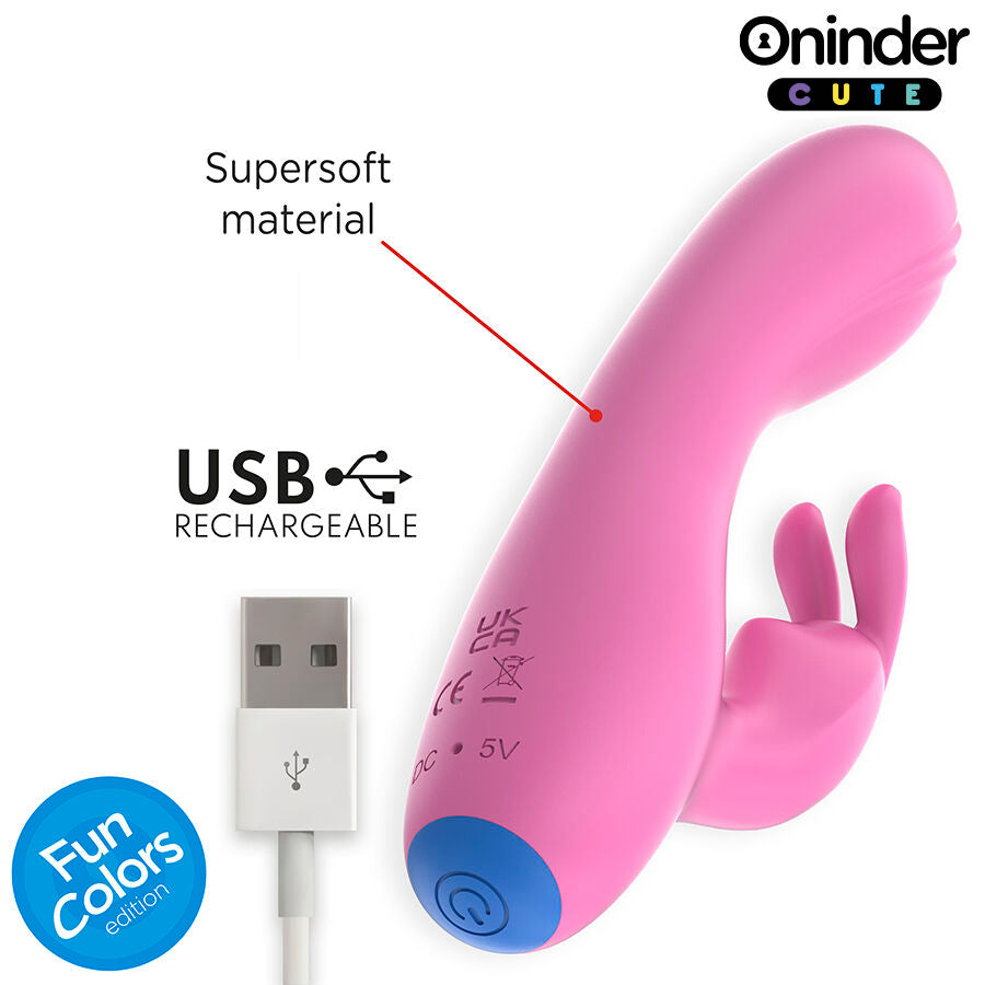 ONINDER CUTE - VIBRATORE CONIGLIETTO D'AMORE PER PUNTO G E CLITORIDE - APP GRATUITA IN TUTTO IL MONDO - ONINDER CUTE | Lingerie Harness Boutique
