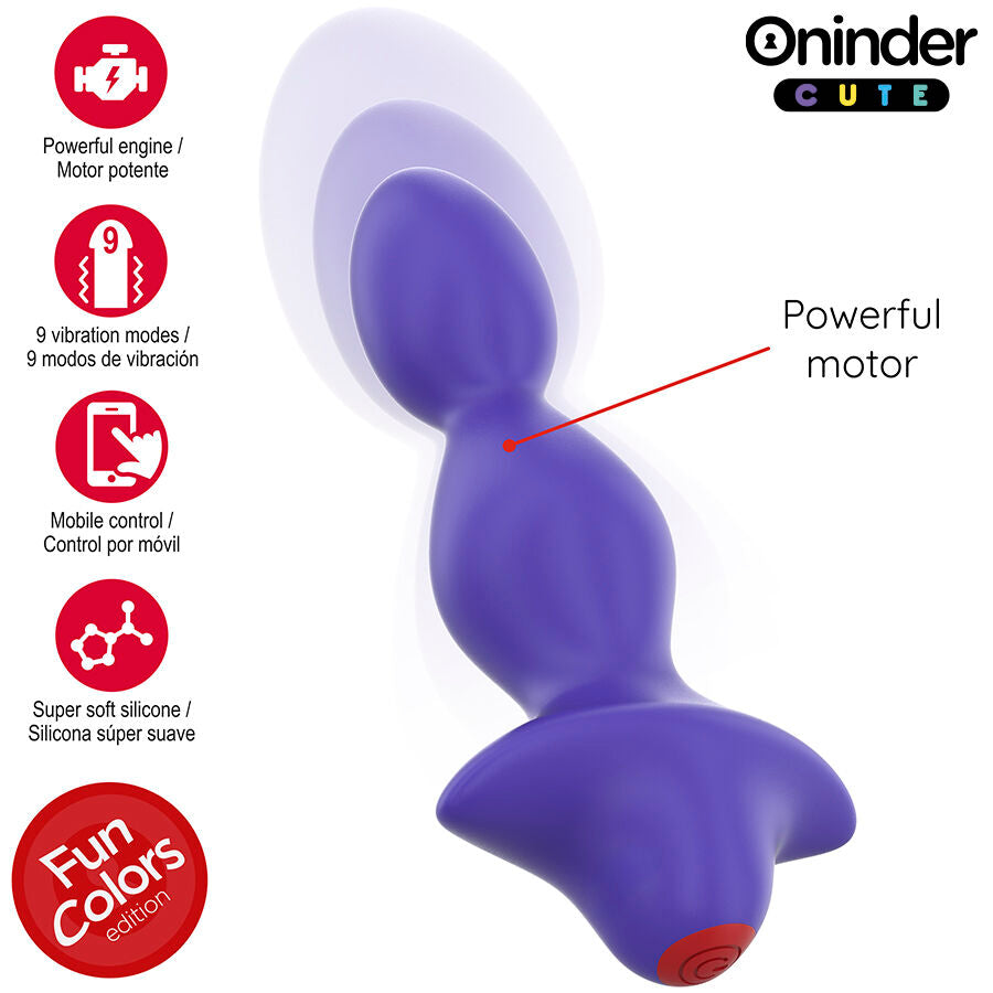 ONINDER CUTE - DILATATORE ANALE VIBRANTE LOVE BUTT - APP GRATUITA IN TUTTO IL MONDO - ONINDER CUTE | Lingerie Harness Boutique