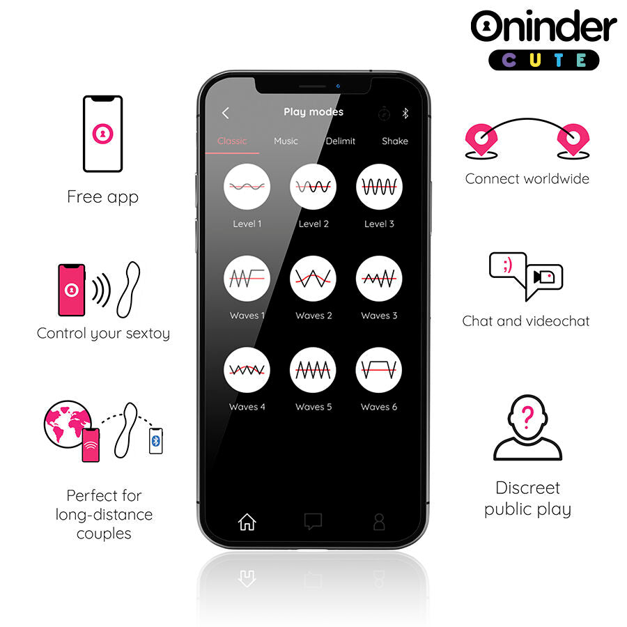 ONINDER CUTE - VIBRATORE PUNTO G LOVE BUDDY MASTER - APP GRATUITA IN TUTTO IL MONDO - ONINDER CUTE | Lingerie Harness Boutique