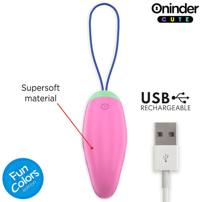 ONINDER CUTE - UOVO VIBRO-ROTANTE IN SILICONE 360° PER AMORE E PIACERE - APP GRATUITA IN TUTTO IL MONDO - ONINDER CUTE | Lingerie Harness Boutique