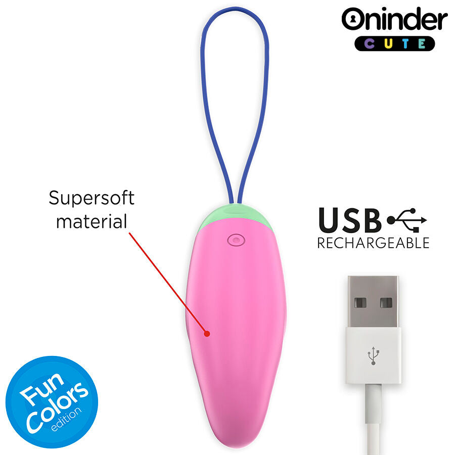 ONINDER CUTE - UOVO VIBRO-ROTANTE IN SILICONE 360° PER AMORE E PIACERE - APP GRATUITA IN TUTTO IL MONDO - ONINDER CUTE | Lingerie Harness Boutique