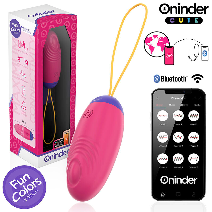 ONINDER CUTE - UOVO IN SILICONE CON VIBRO-ONDA E PIACERE - APP GRATUITA IN TUTTO IL MONDO - ONINDER CUTE | Lingerie Harness Boutique
