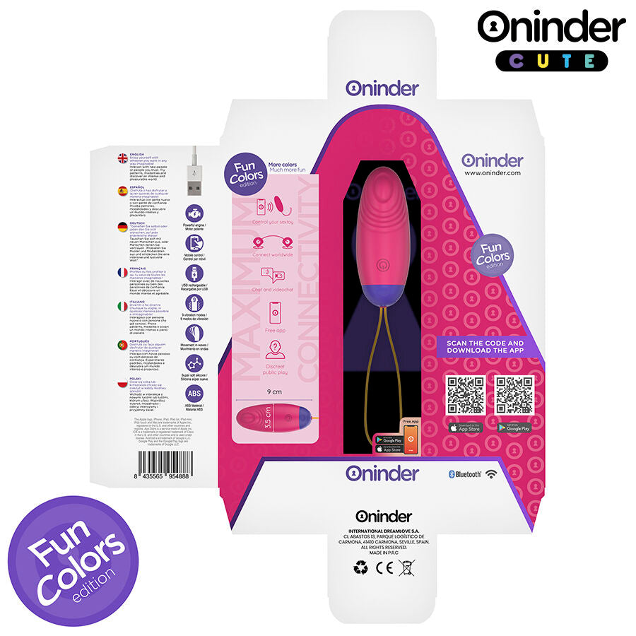 ONINDER CUTE - UOVO IN SILICONE CON VIBRO-ONDA E PIACERE - APP GRATUITA IN TUTTO IL MONDO - ONINDER CUTE | Lingerie Harness Boutique