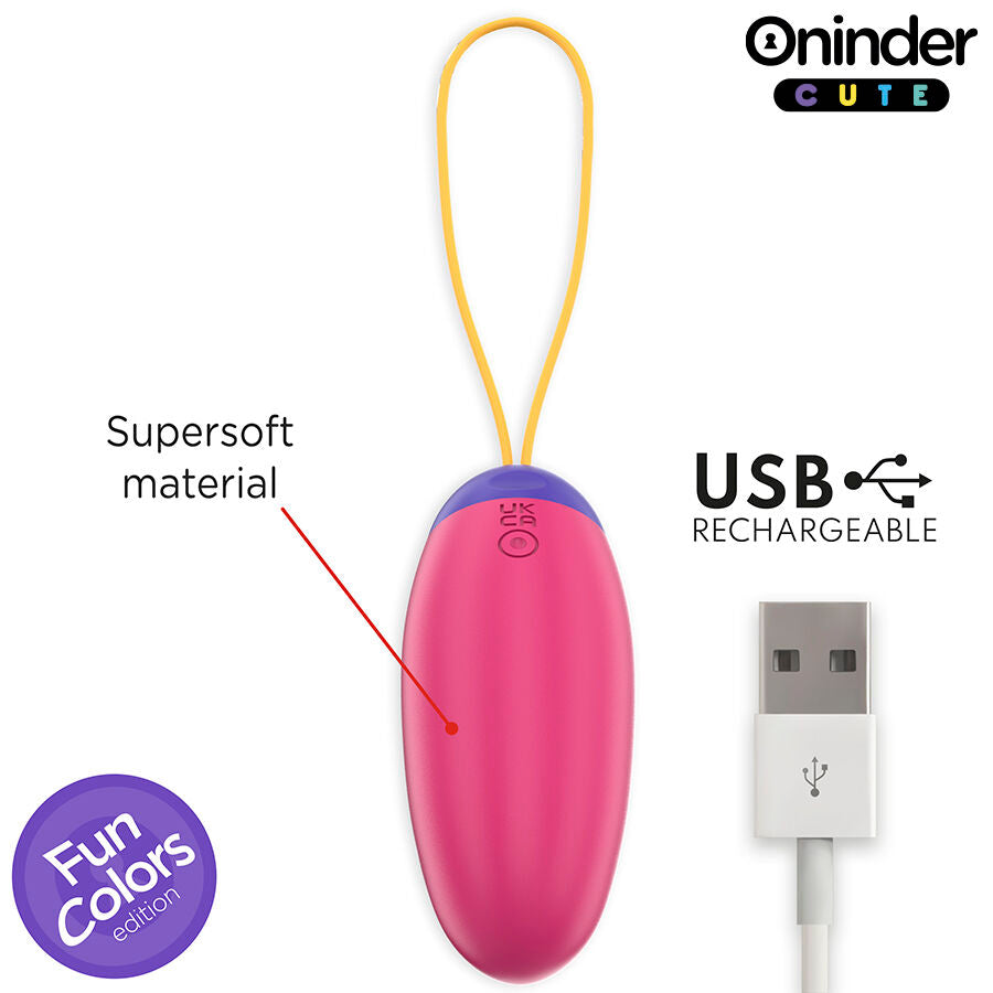 ONINDER CUTE - UOVO IN SILICONE CON VIBRO-ONDA E PIACERE - APP GRATUITA IN TUTTO IL MONDO - ONINDER CUTE | Lingerie Harness Boutique