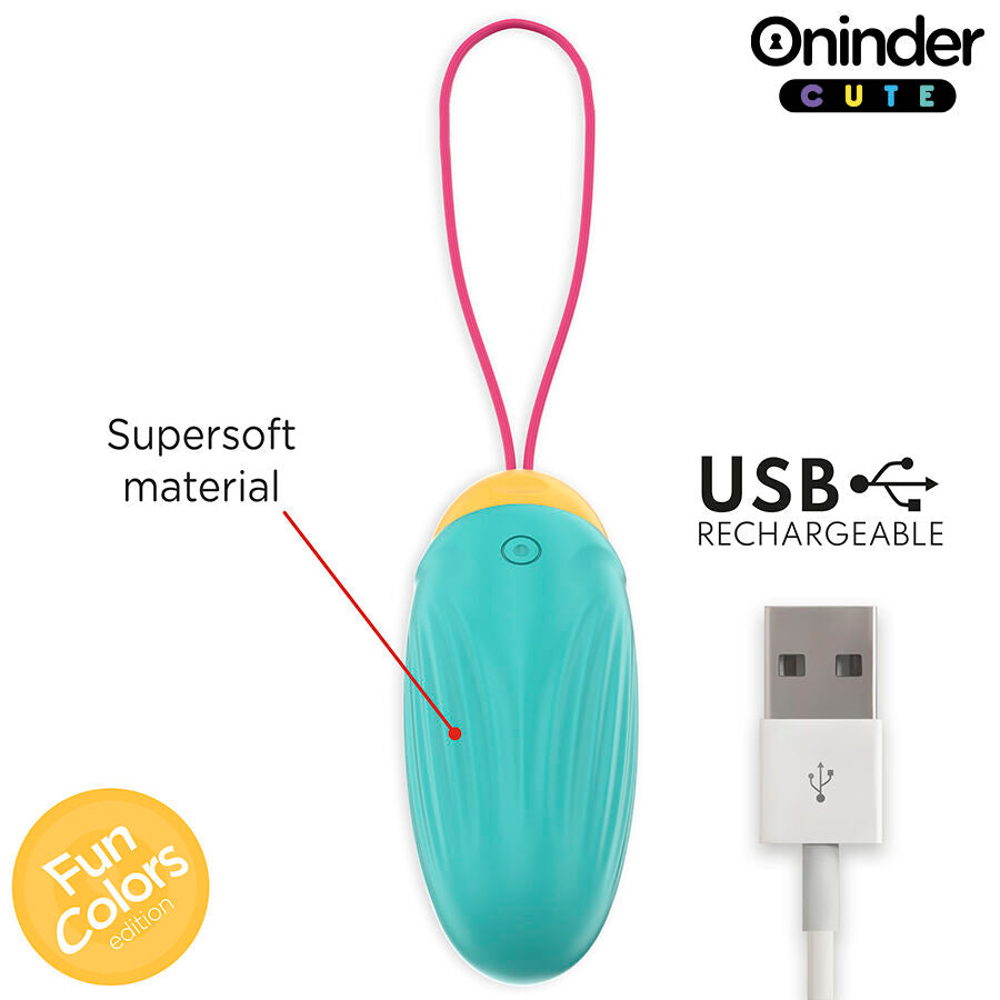 ONINDER CUTE - UOVO VIBRO-ROTANTE IN SILICONE CON GEMMA PER AMORE E PIACERE - APP GRATUITA IN TUTTO IL MONDO - ONINDER CUTE | Lingerie Harness Boutique