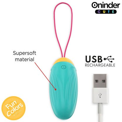 ONINDER CUTE - UOVO VIBRO-ROTANTE IN SILICONE CON GEMMA PER AMORE E PIACERE - APP GRATUITA IN TUTTO IL MONDO - ONINDER CUTE | Lingerie Harness Boutique