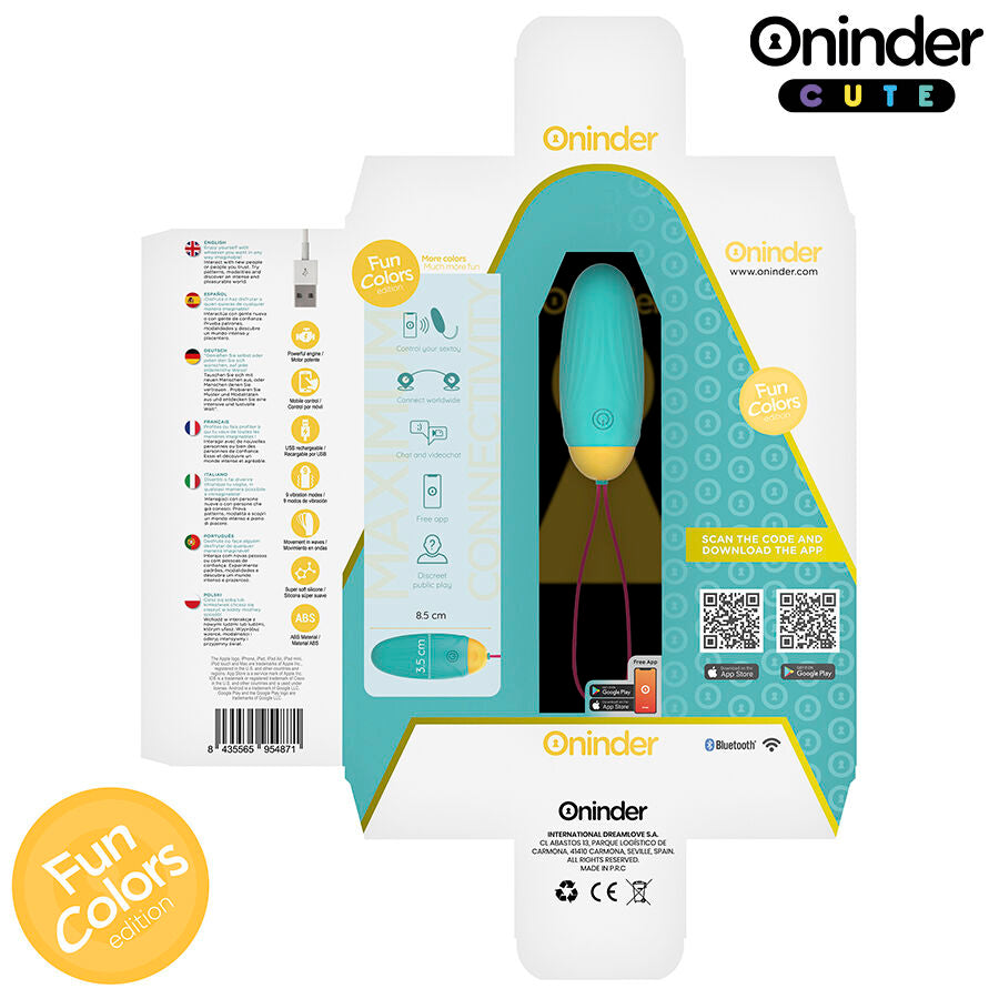 ONINDER CUTE - UOVO VIBRO-ROTANTE IN SILICONE CON GEMMA PER AMORE E PIACERE - APP GRATUITA IN TUTTO IL MONDO - ONINDER CUTE | Lingerie Harness Boutique