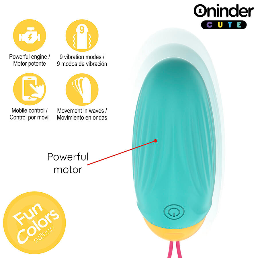 ONINDER CUTE - UOVO VIBRO-ROTANTE IN SILICONE CON GEMMA PER AMORE E PIACERE - APP GRATUITA IN TUTTO IL MONDO - ONINDER CUTE | Lingerie Harness Boutique