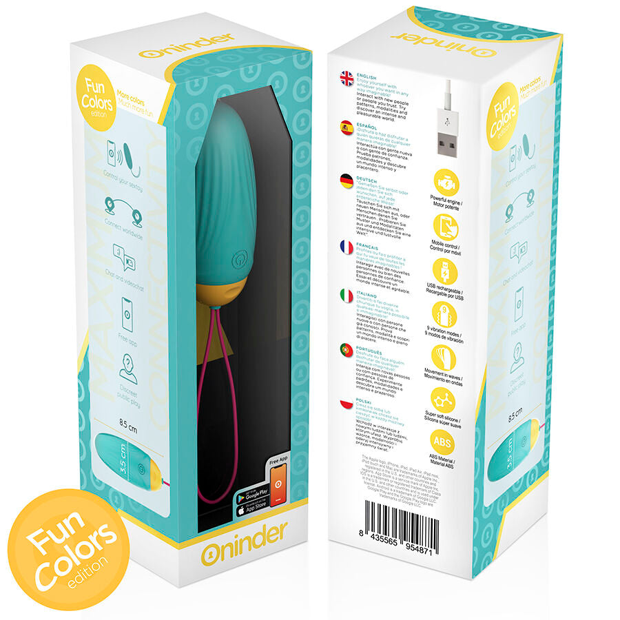 ONINDER CUTE - UOVO VIBRO-ROTANTE IN SILICONE CON GEMMA PER AMORE E PIACERE - APP GRATUITA IN TUTTO IL MONDO - ONINDER CUTE | Lingerie Harness Boutique