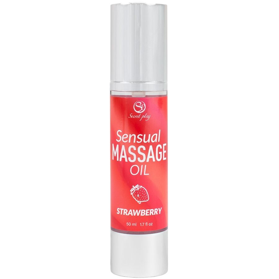 SECRETPLAY - OLIO PER MASSAGGI ALLA FRAGOLA - SECRETPLAY COSMETIC | Lingerie Harness Boutique