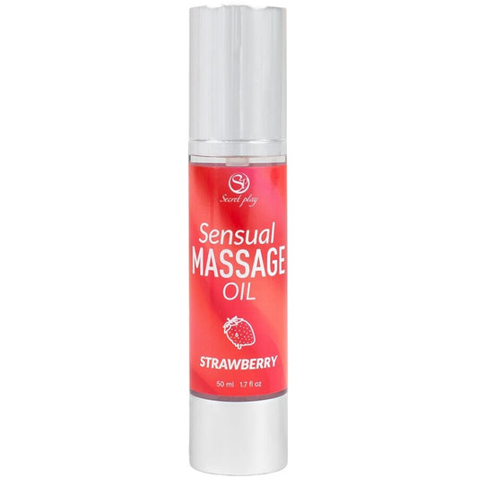 SECRETPLAY - OLIO PER MASSAGGI ALLA FRAGOLA - SECRETPLAY COSMETIC | Lingerie Harness Boutique