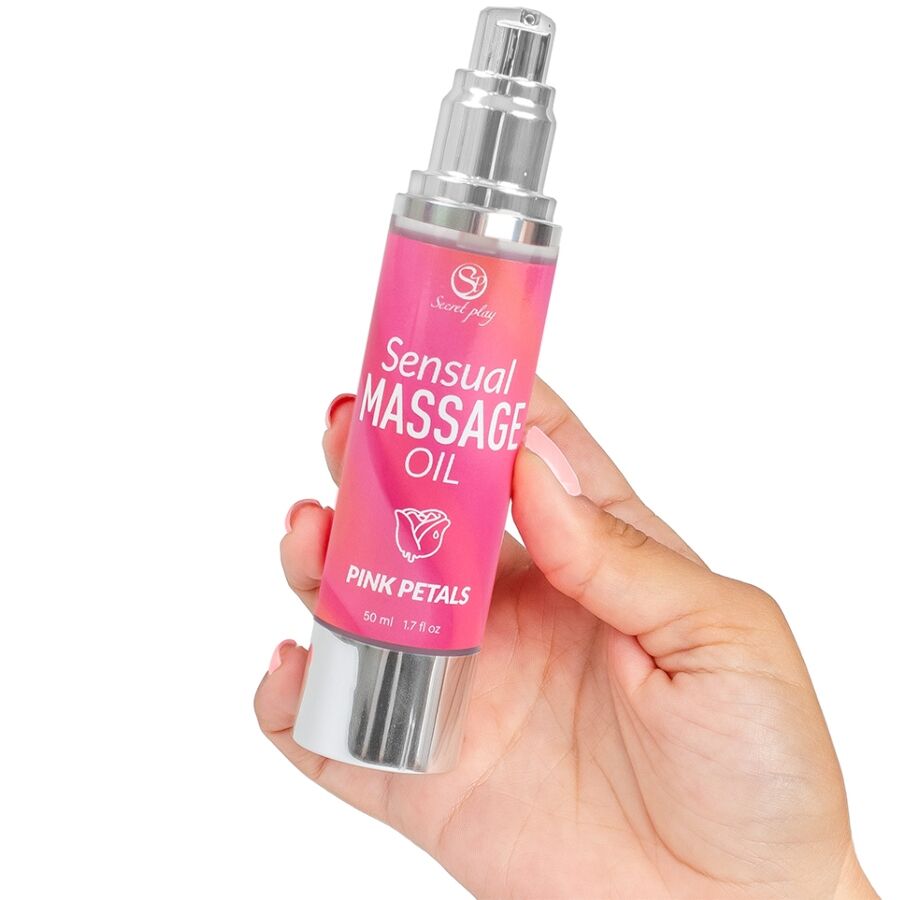 SECRETPLAY - OLIO PER MASSAGGI AI PETALI ROSA - SECRETPLAY COSMETIC | Lingerie Harness Boutique
