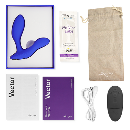 WE-VIBE - MASSAGGIATORE PROSTATICO VECTOR+ BLU - WE-VIBE | Lingerie Harness Boutique